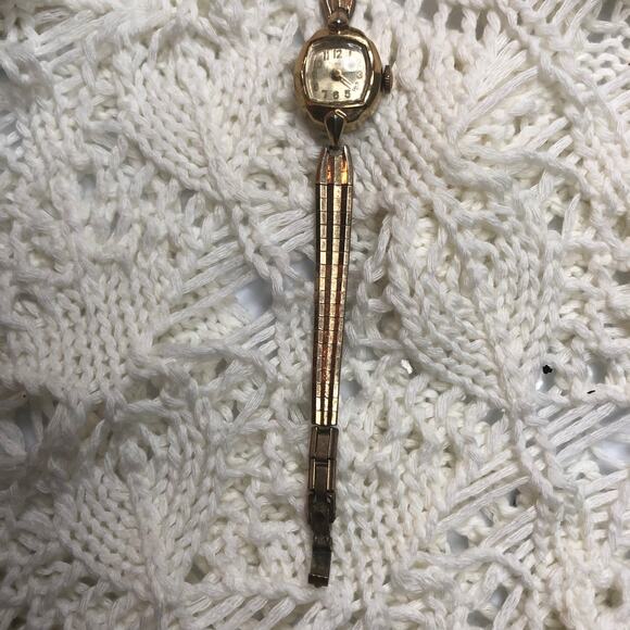 FOR PARTS Vintage Ladies Timex Gold Tone Bracelet 1/20 10k Gf Tops Watch Band - Picture 6 of 13